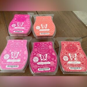 5 Scentsy Wax Bars Collection - Pink and Orange Hues